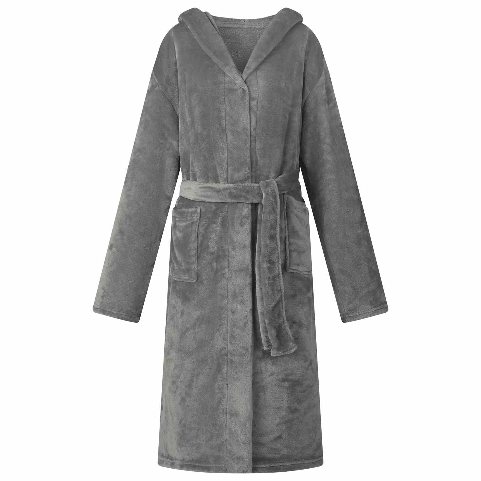 Kupaći kaput s kapuljačom Tamno siva xxxl Flanel