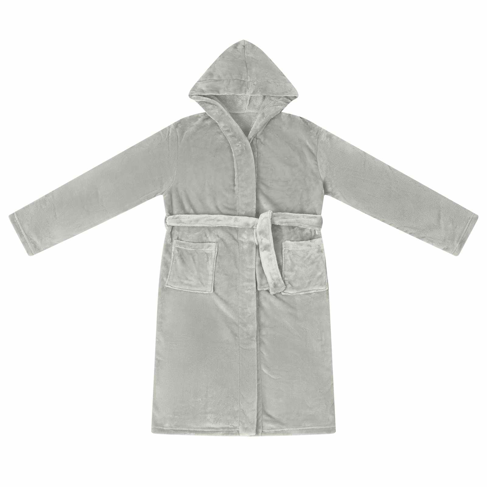 Kupaći kaput s kapuljačom Siva xxxl Flanel
