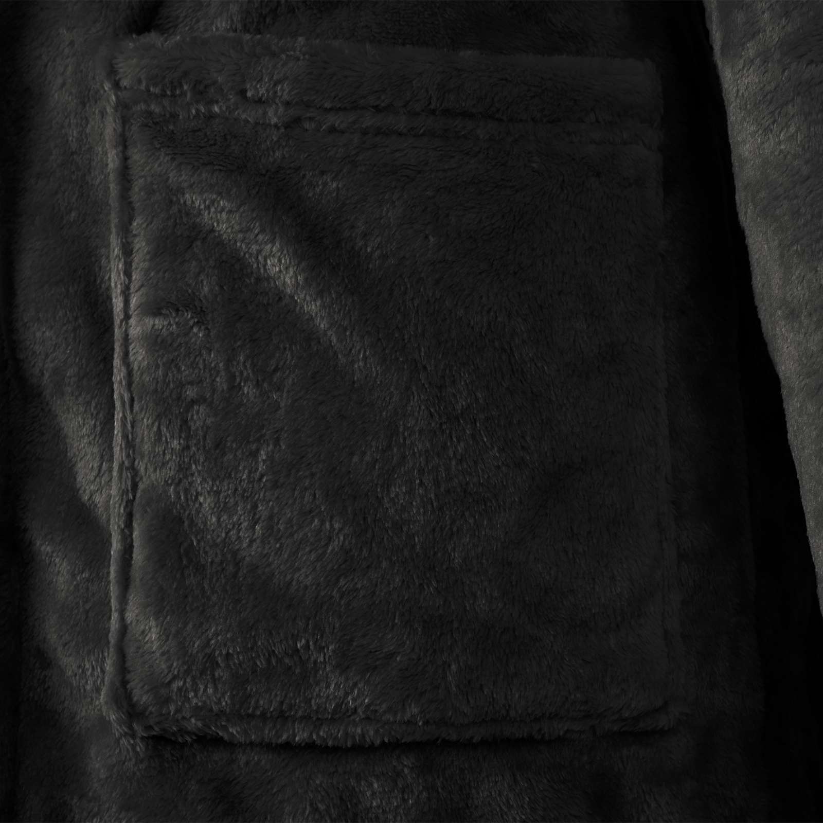 Kupaći kaput s kapuljačom Crna m Flanel