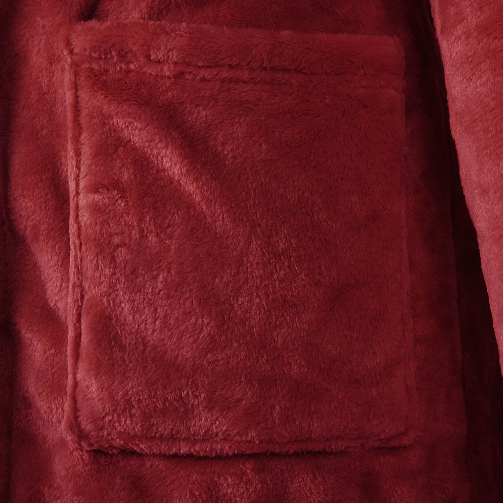 Kupaći kaput s kapuljačom Bordeaux Crvena xxl Flanel