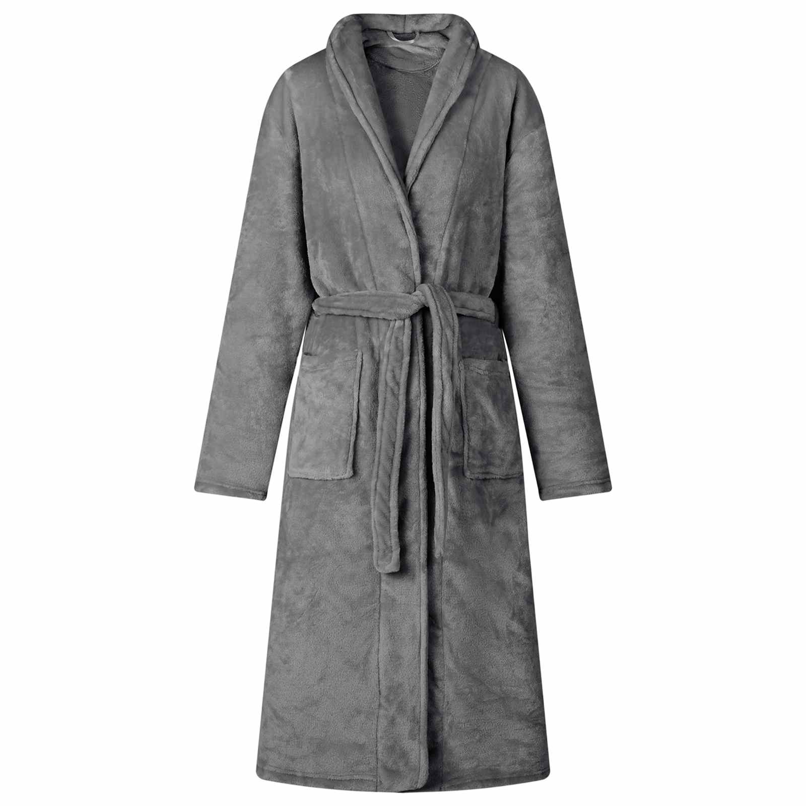 Bade mantil bez kapuljače Tamno siva xl Flanel