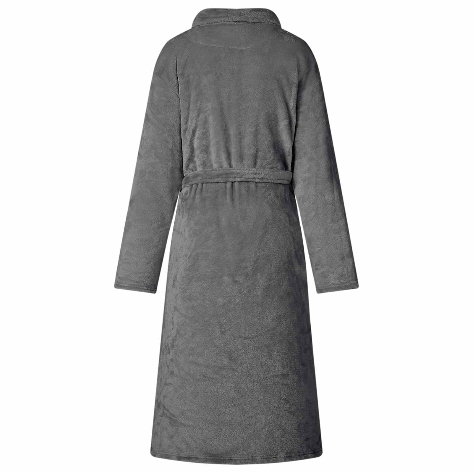Bade mantil bez kapuljače Tamno siva xxxl Flanel