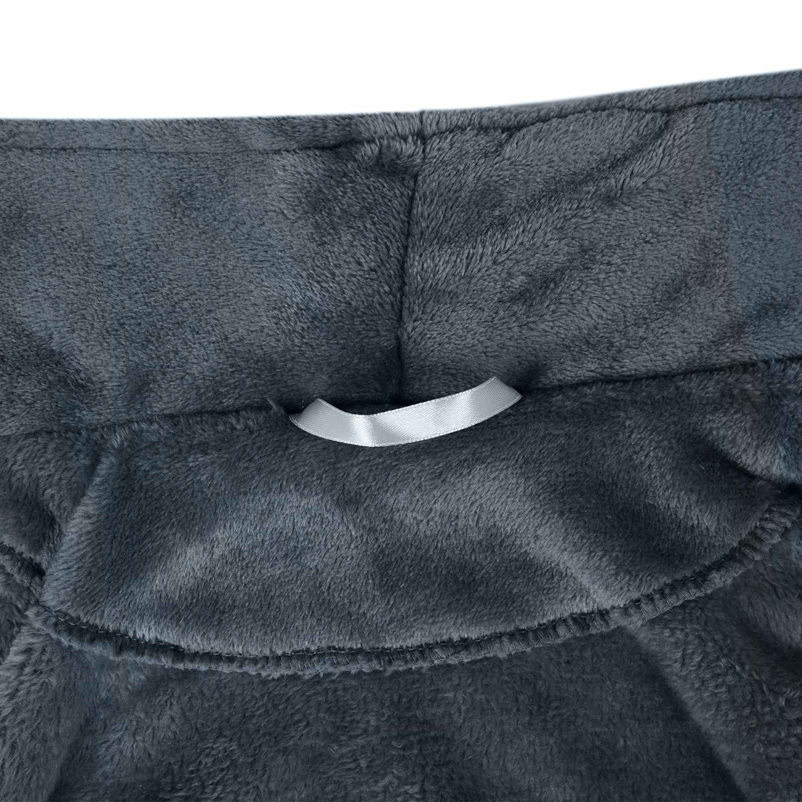 Bade mantil bez kapuljače Mornarsko plava m Flanel