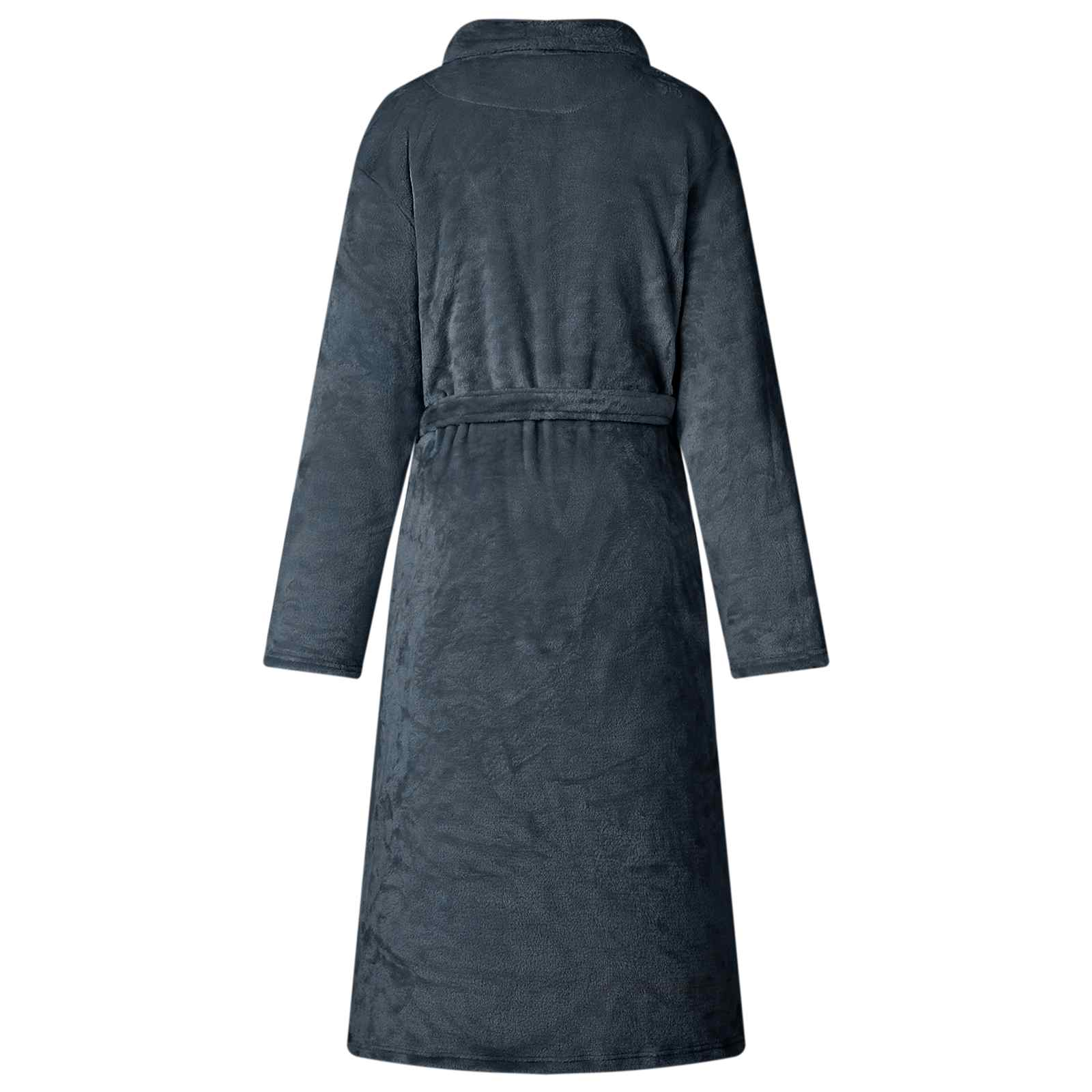 Bade mantil bez kapuljače Mornarsko plava xl Flanel