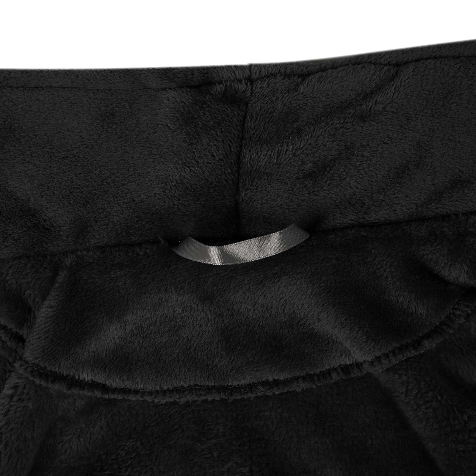 Bade mantil bez kapuljače Crna l Flanel