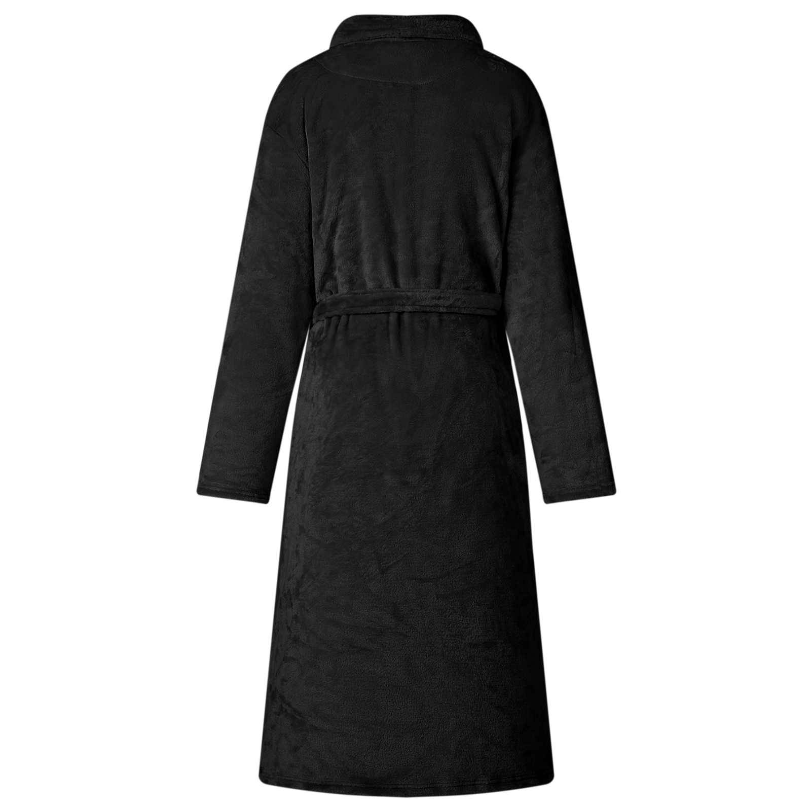 Bade mantil bez kapuljače Crna xl Flanel