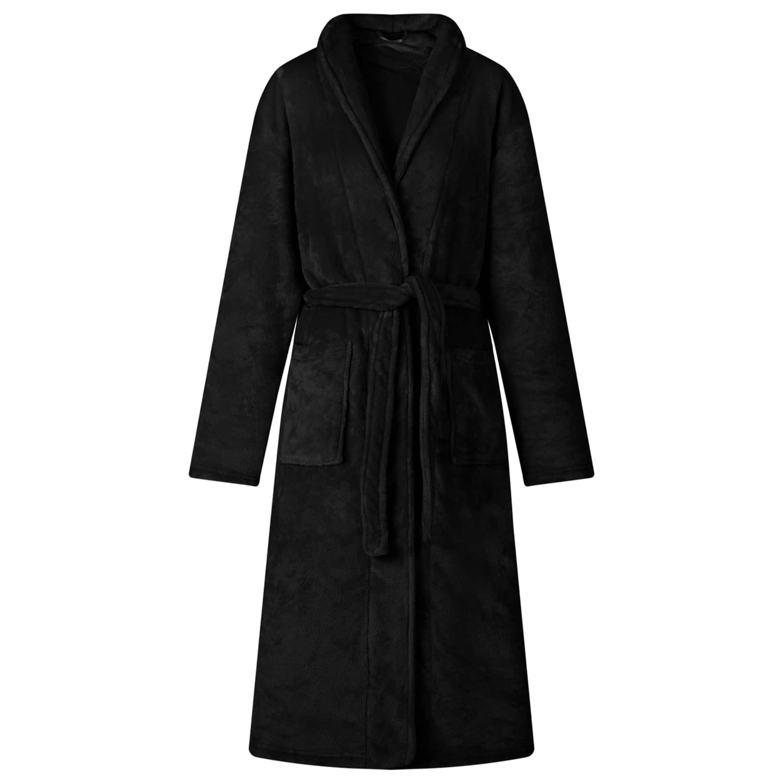 Bade mantil bez kapuljače Crna xxxl Flanel