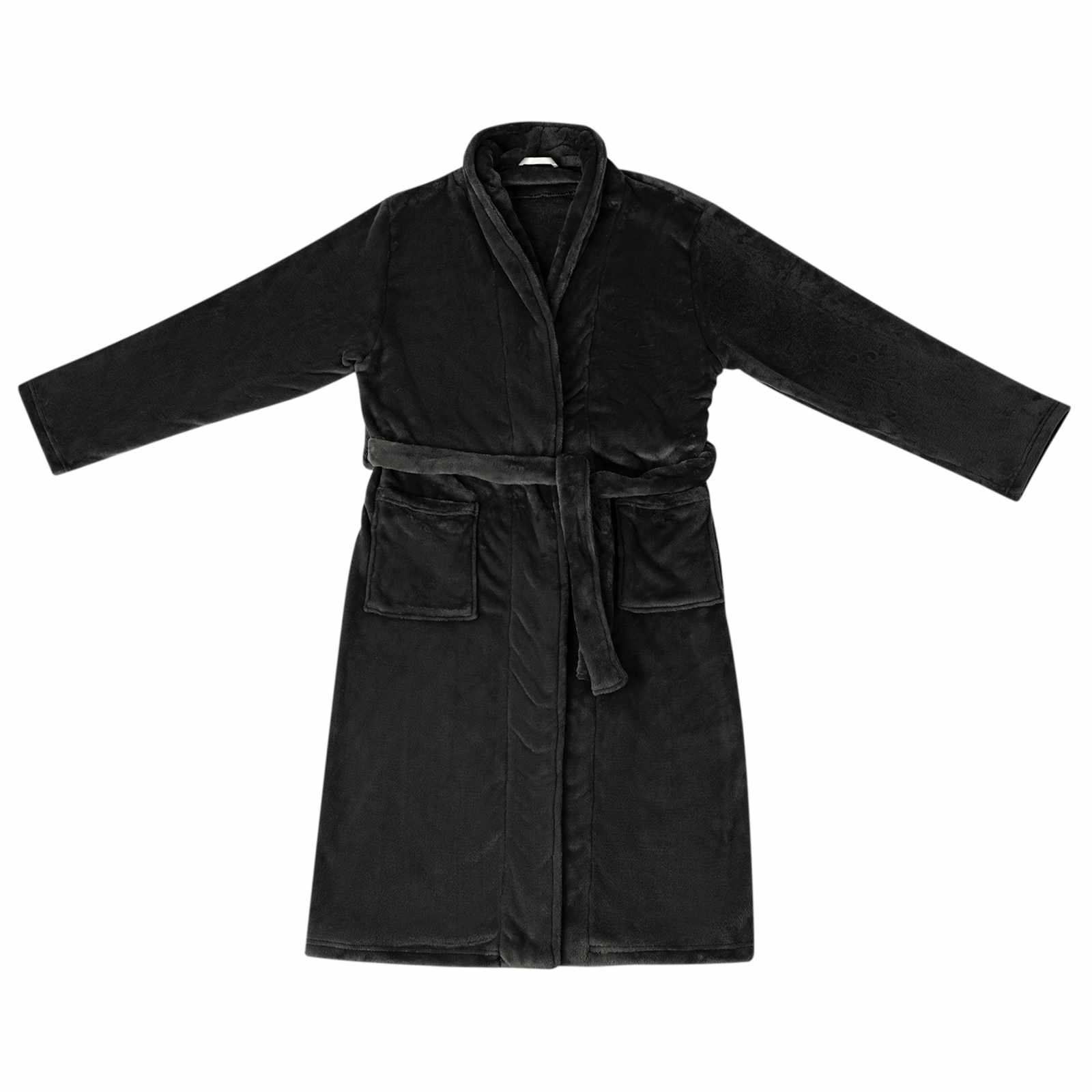 Bade mantil bez kapuljače Crna xxxl Flanel