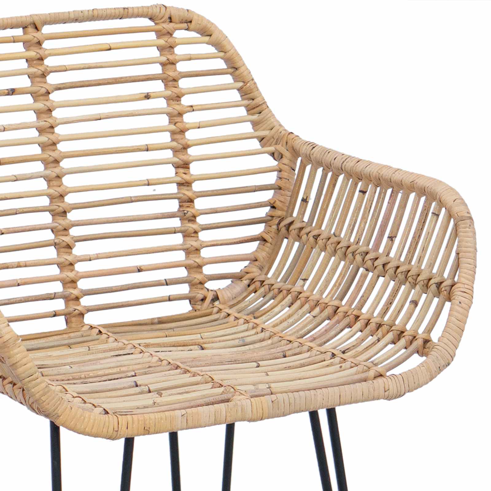 Barski stolac 2 pcs 55 x 52 x 92 cm Ratan i čelik