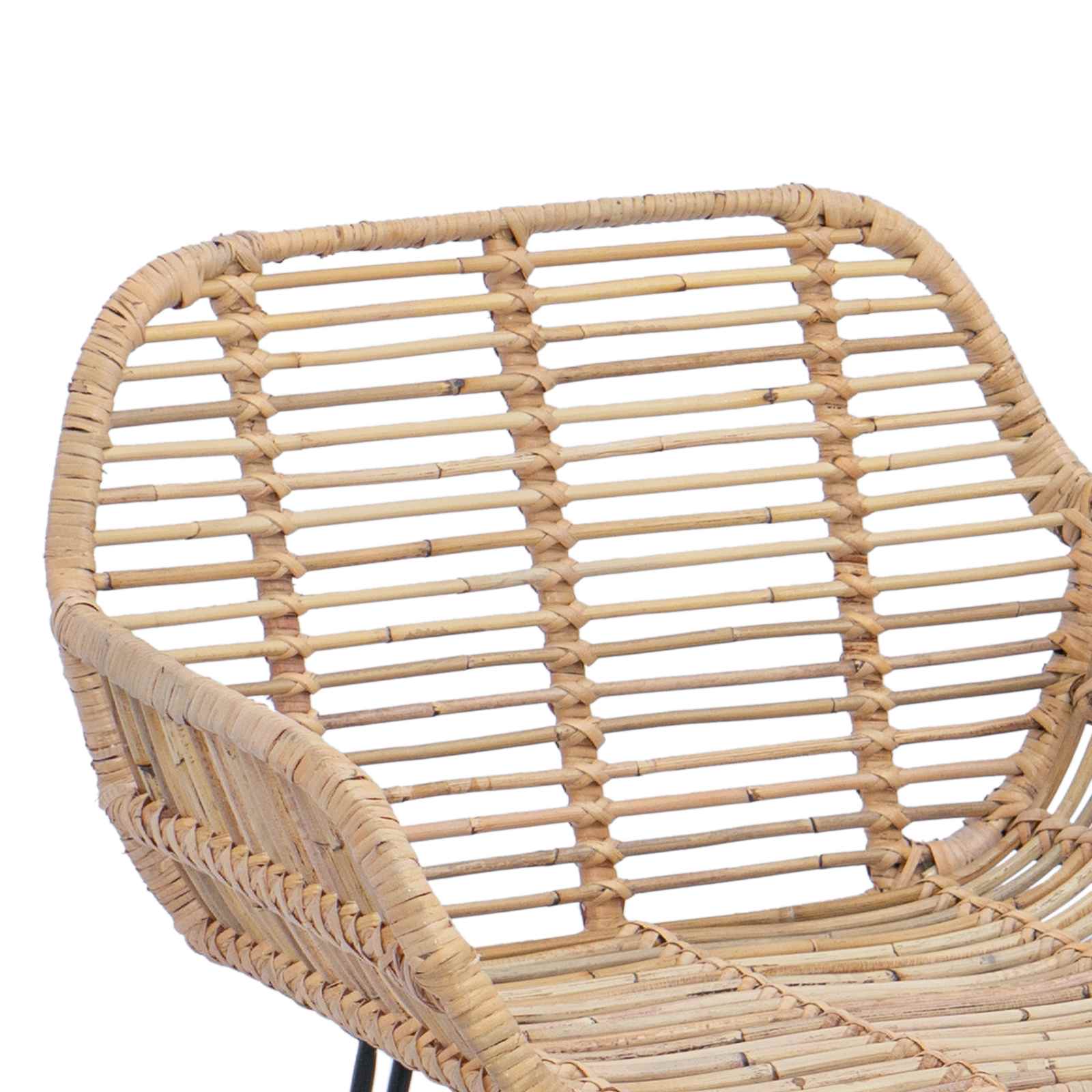 Barski stolac 2 pcs 55 x 52 x 105 cm Ratan i čelik
