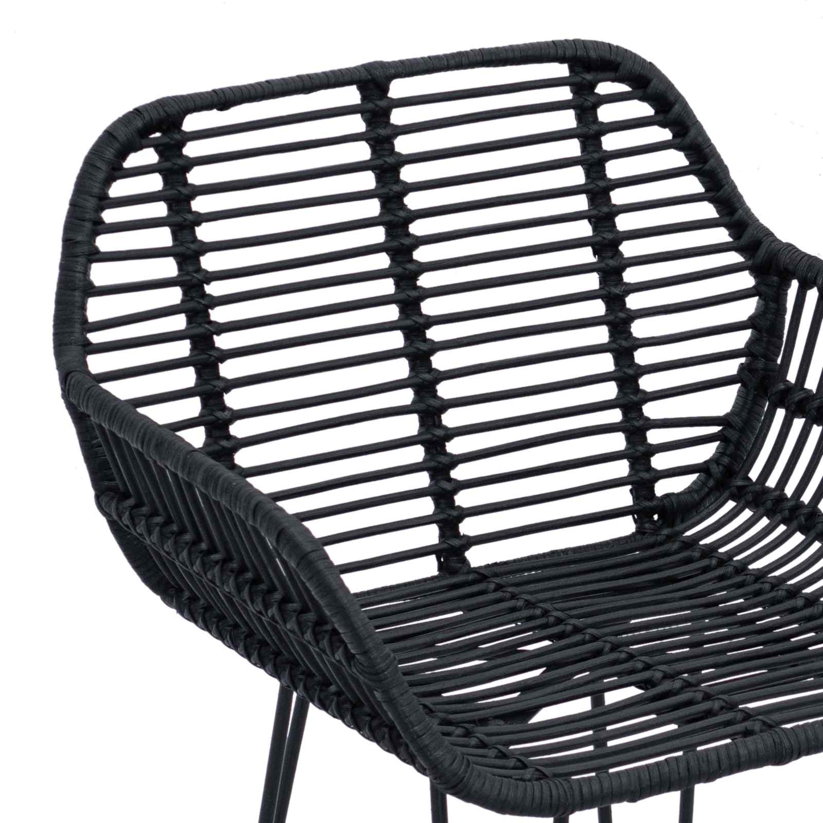 Barski stolac 2 pcs 55 x 52 x 105 cm Ratan i čelik