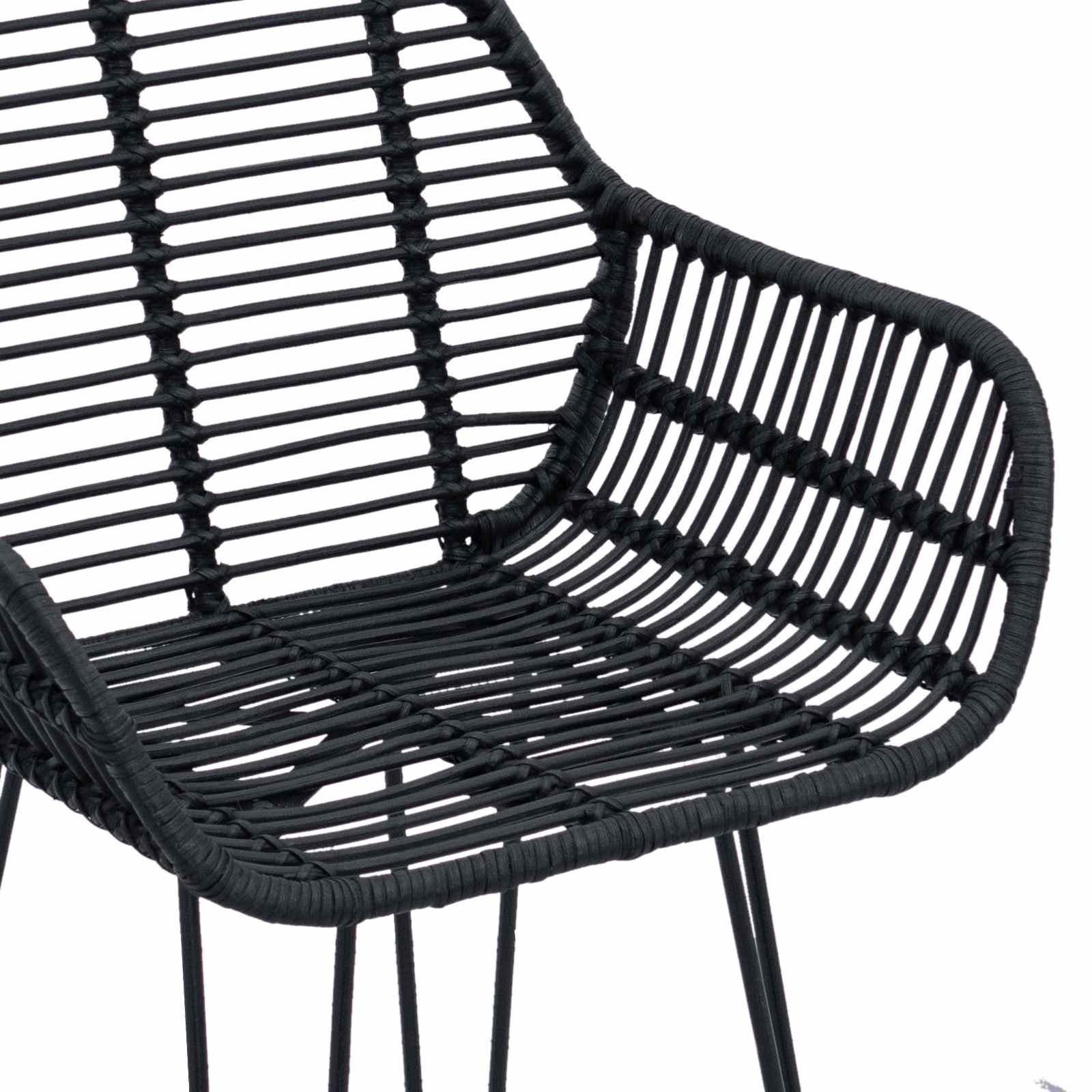 Barski stolac 2 pcs 55 x 52 x 105 cm Ratan i čelik