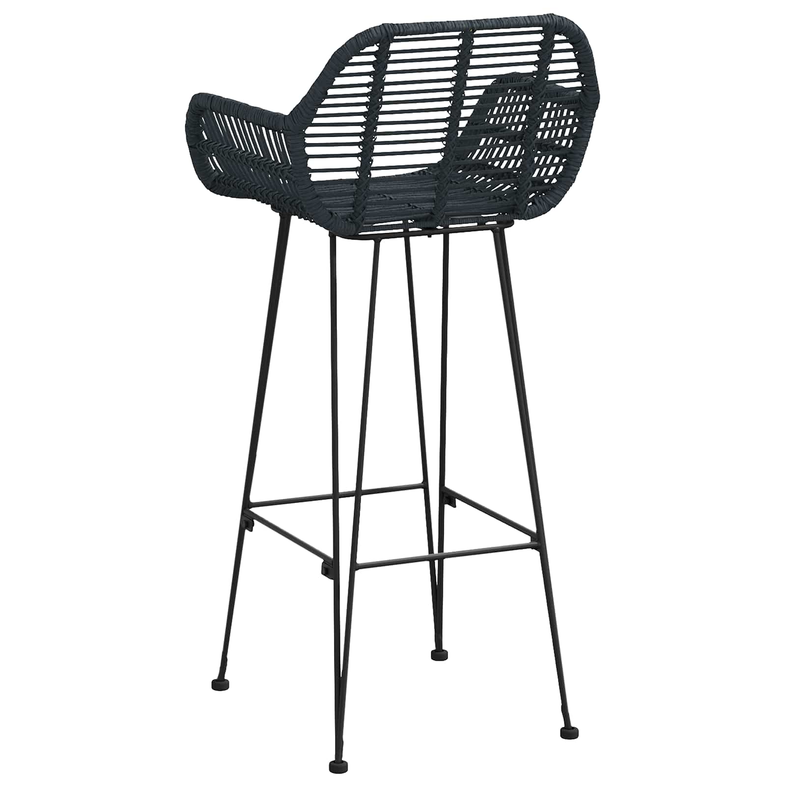 Barski stolac 2 pcs 55 x 52 x 105 cm Ratan i čelik