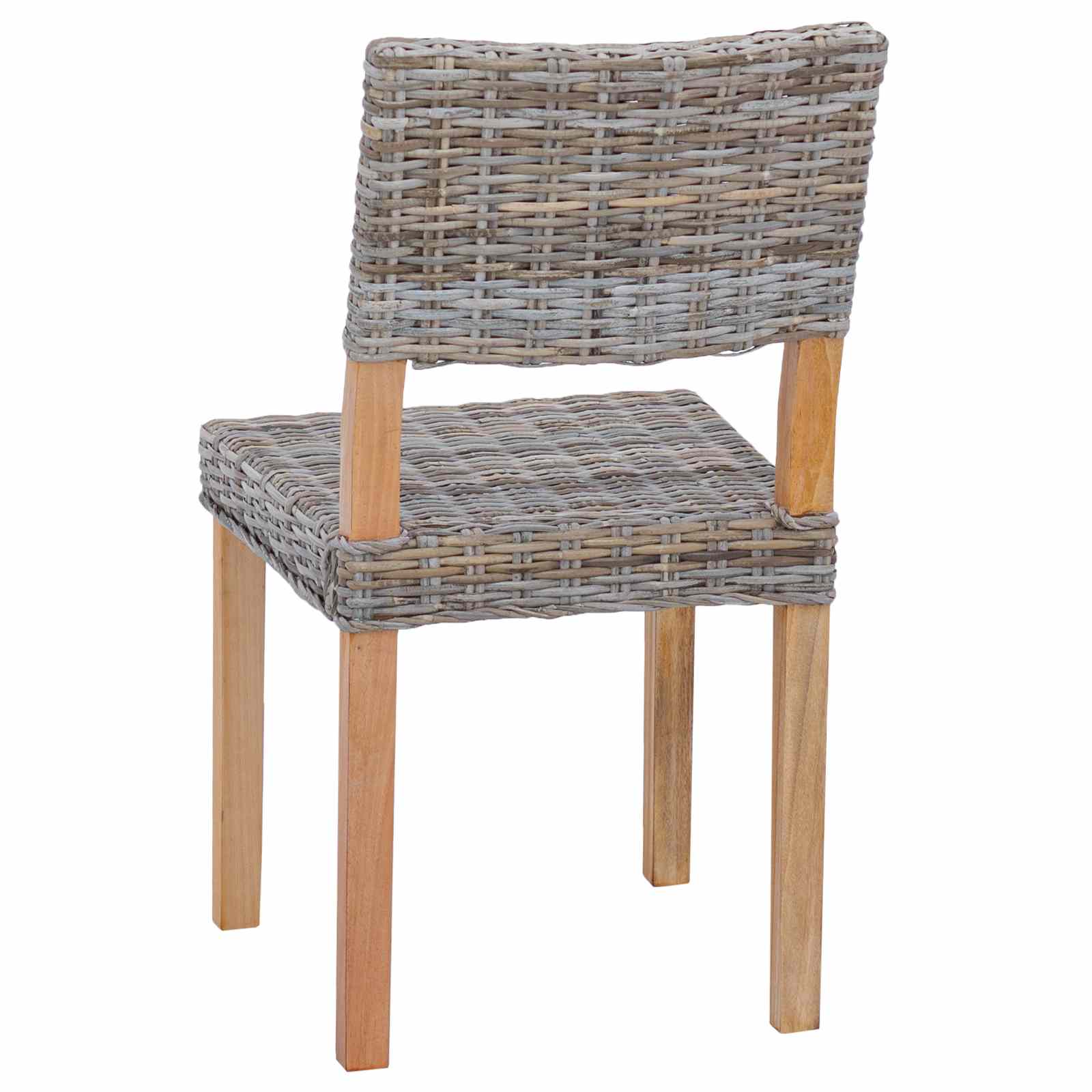 Stolac za blagovanje 2 pcs Kubu Ratan Kubu siva 46 x 55 x 84 cm