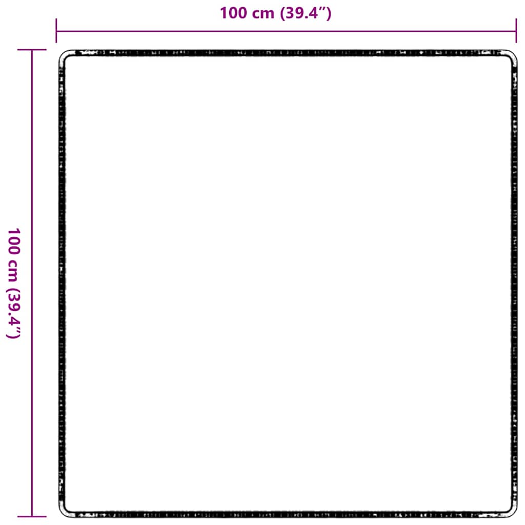 Tepih trkač Antracit 100 x 100 cm 100% Polipropilen