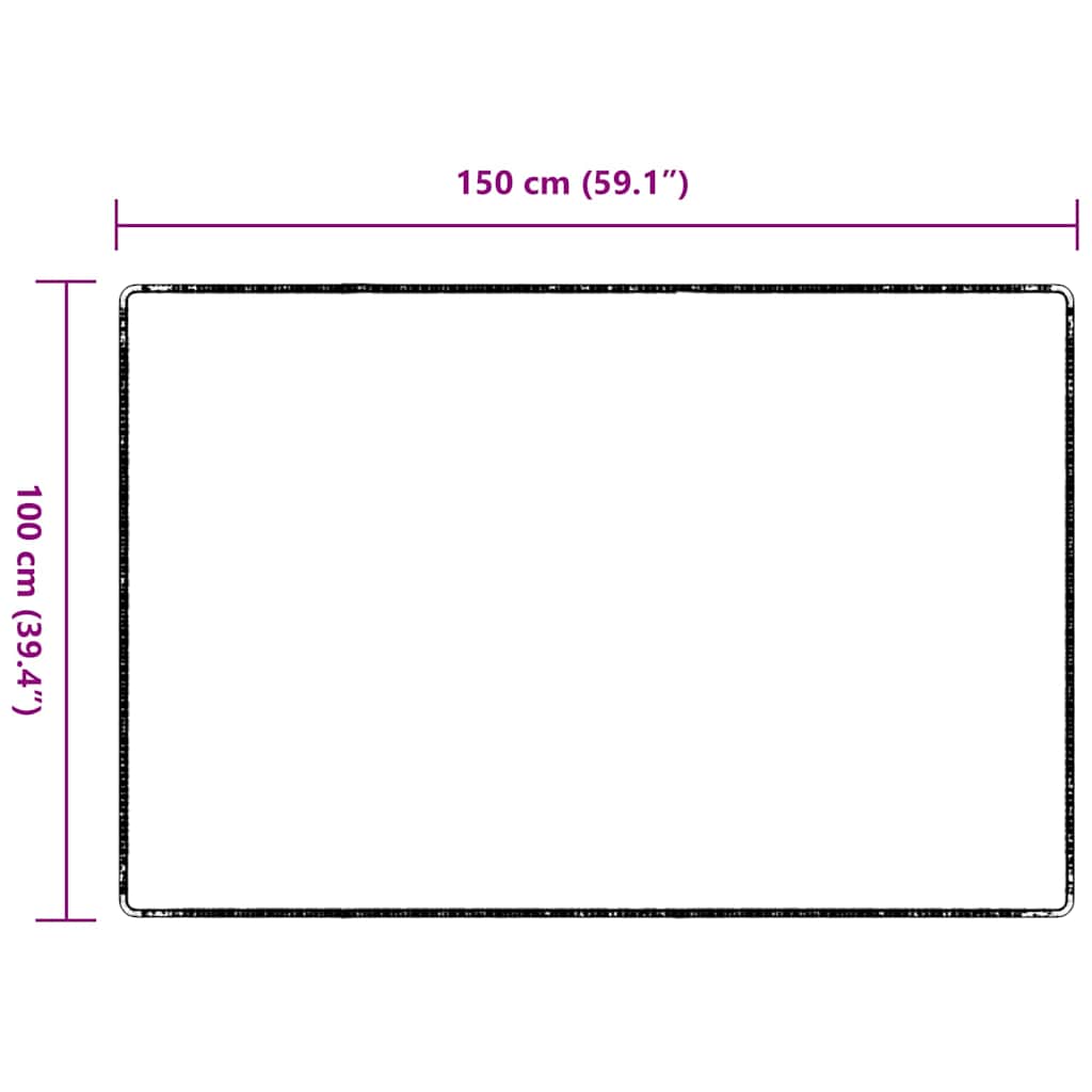 Tepih trkač Svijetlo siva 100 x 150 cm 100% Polipropilen