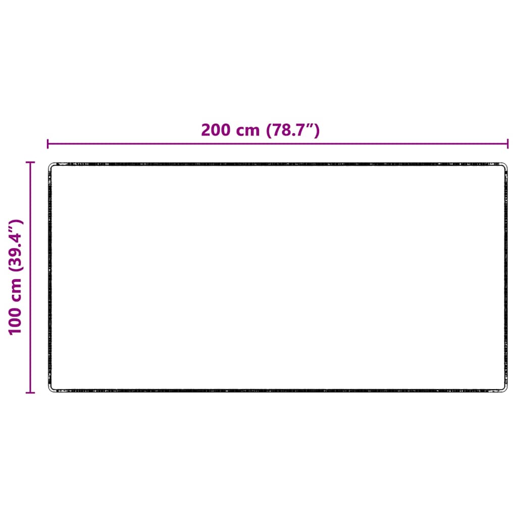 Tepih trkač Siva 100 x 200 cm 100% Polipropilen Tuft