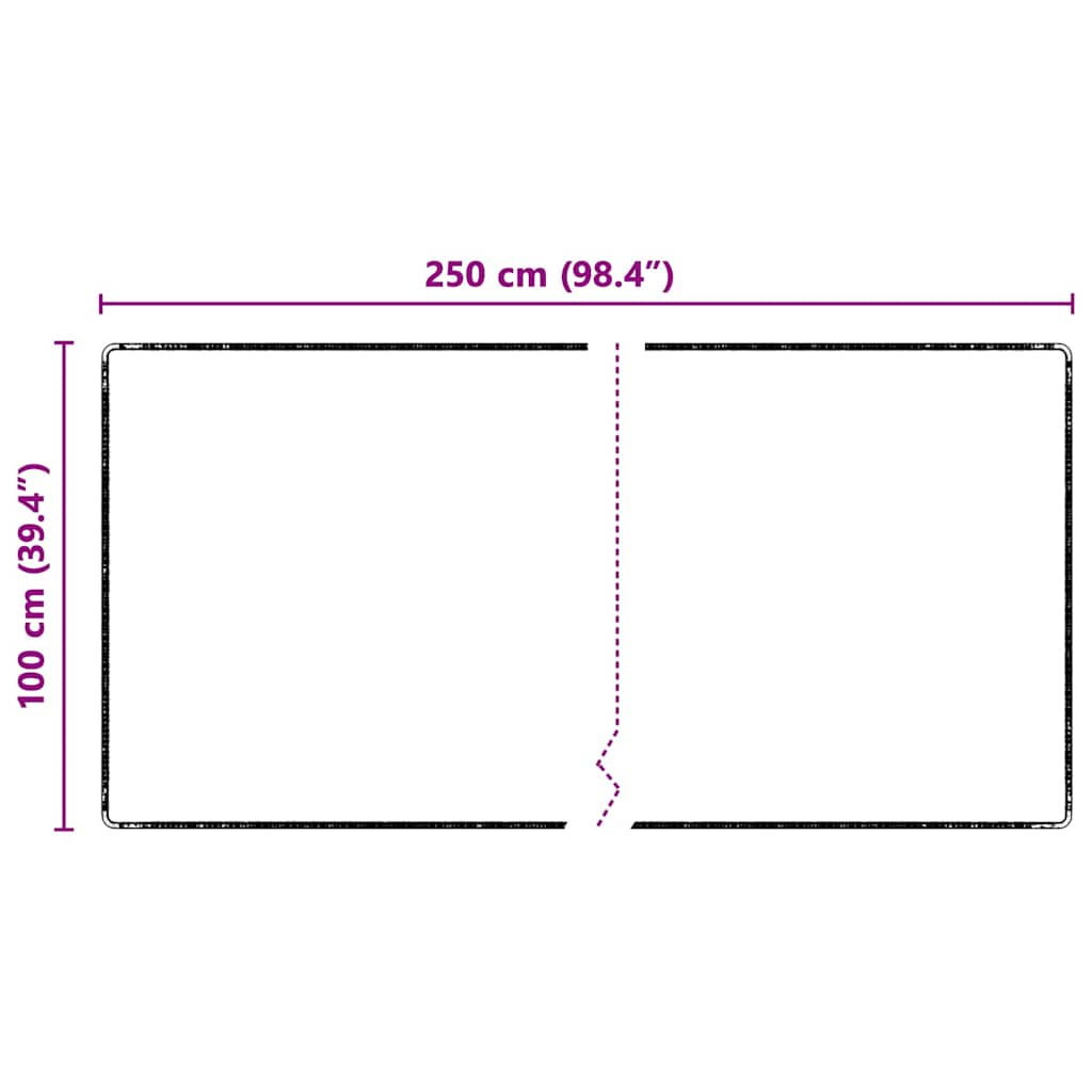 Tepih trkač Siva 100 x 250 cm 100% Polipropilen Tuft