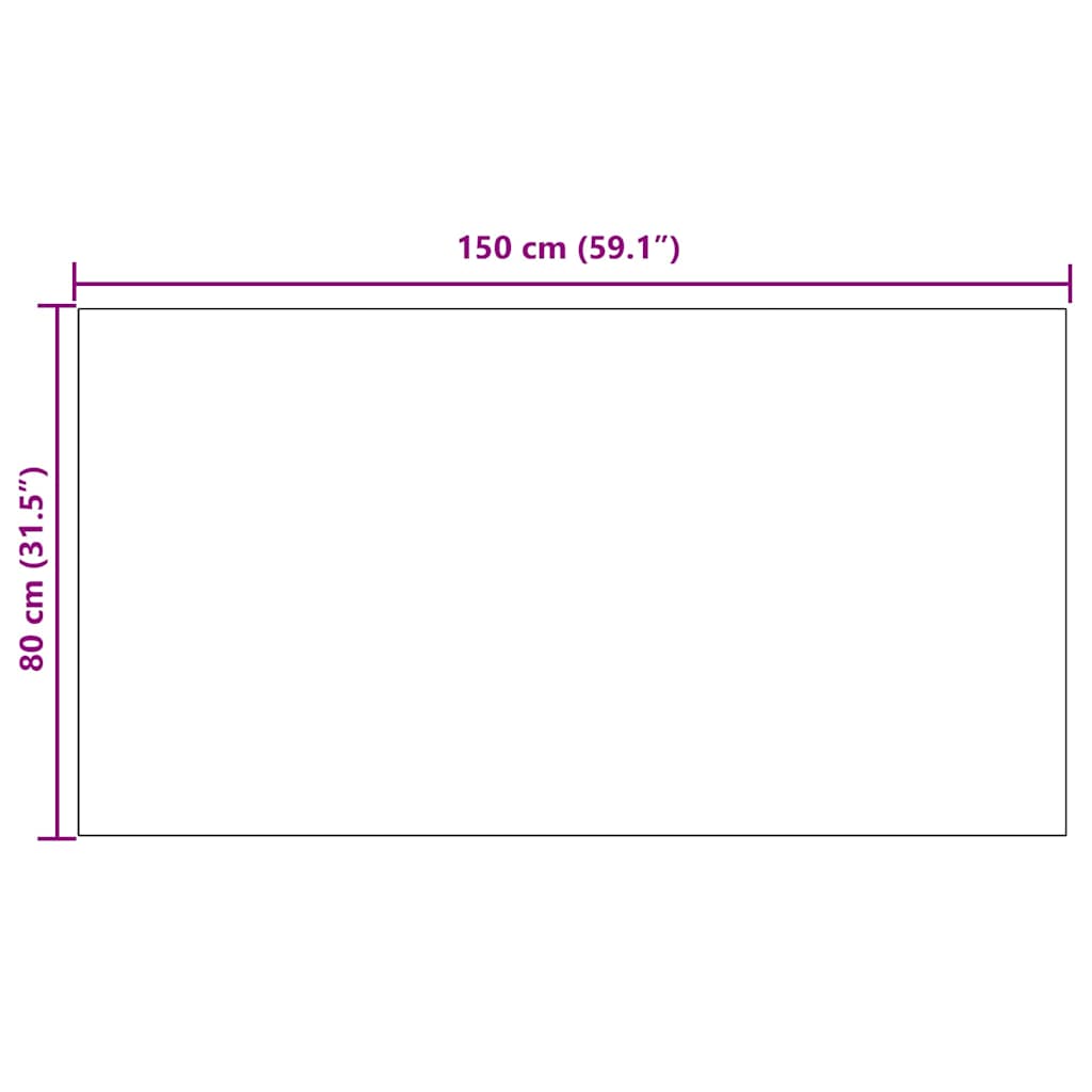 Tepih trkač Antracit 80 x 150 cm tkanina