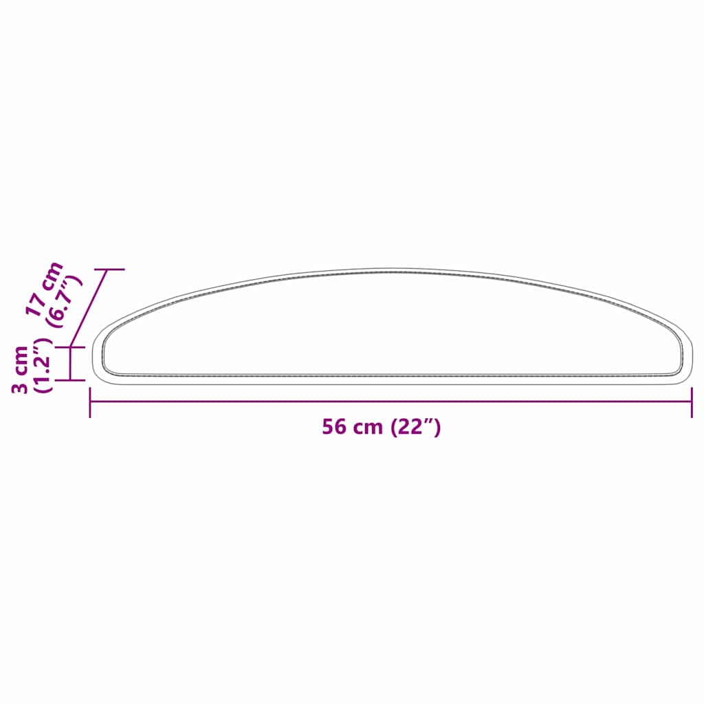 Samoljepljivi stepenasti ulošci 15 pcs Smeđa 56 x 17 x 3 cm