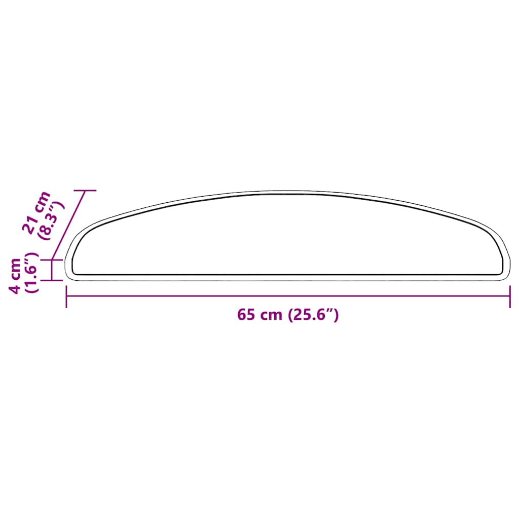 Samoljepljivi stepenasti ulošci 15 pcs Siva 65 x 21 x 4 cm