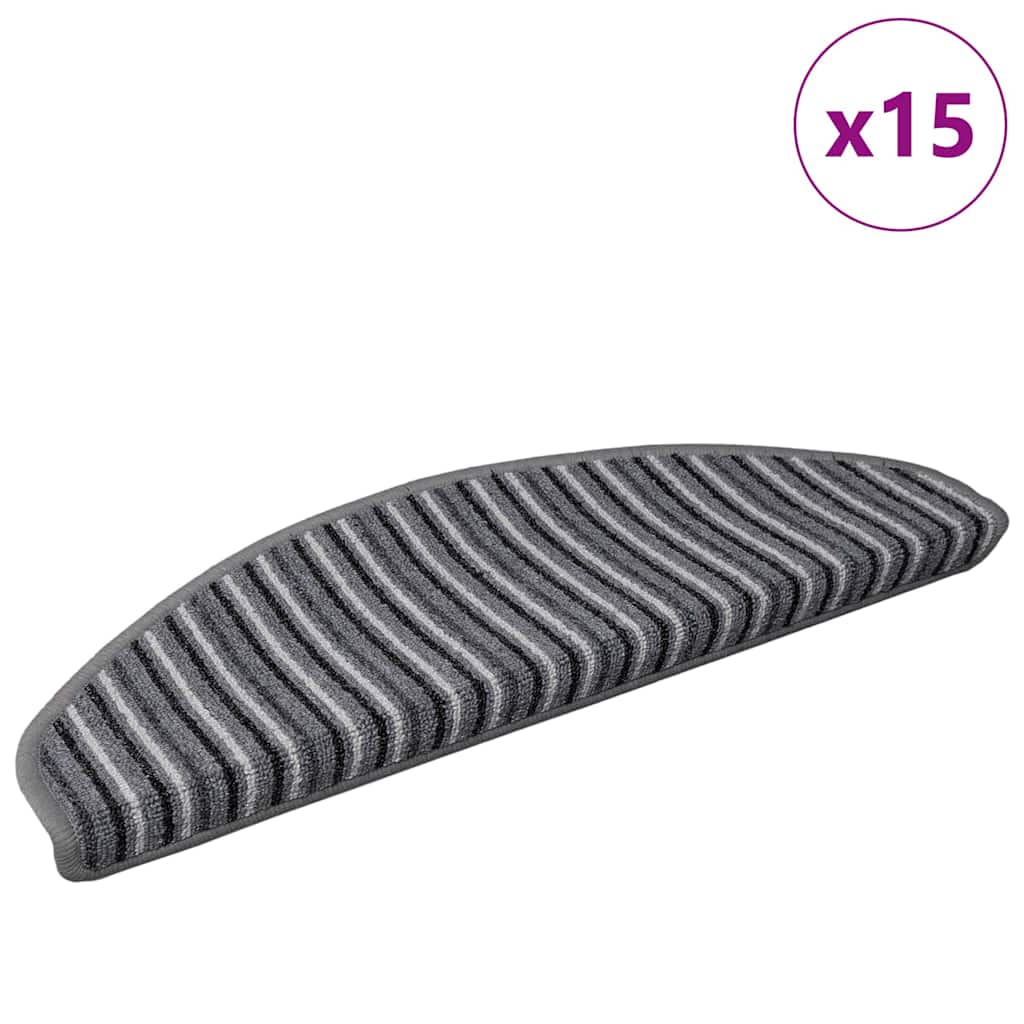 Samoljepljivi stepenasti ulošci 15 pcs Siva 65 x 21 x 4 cm
