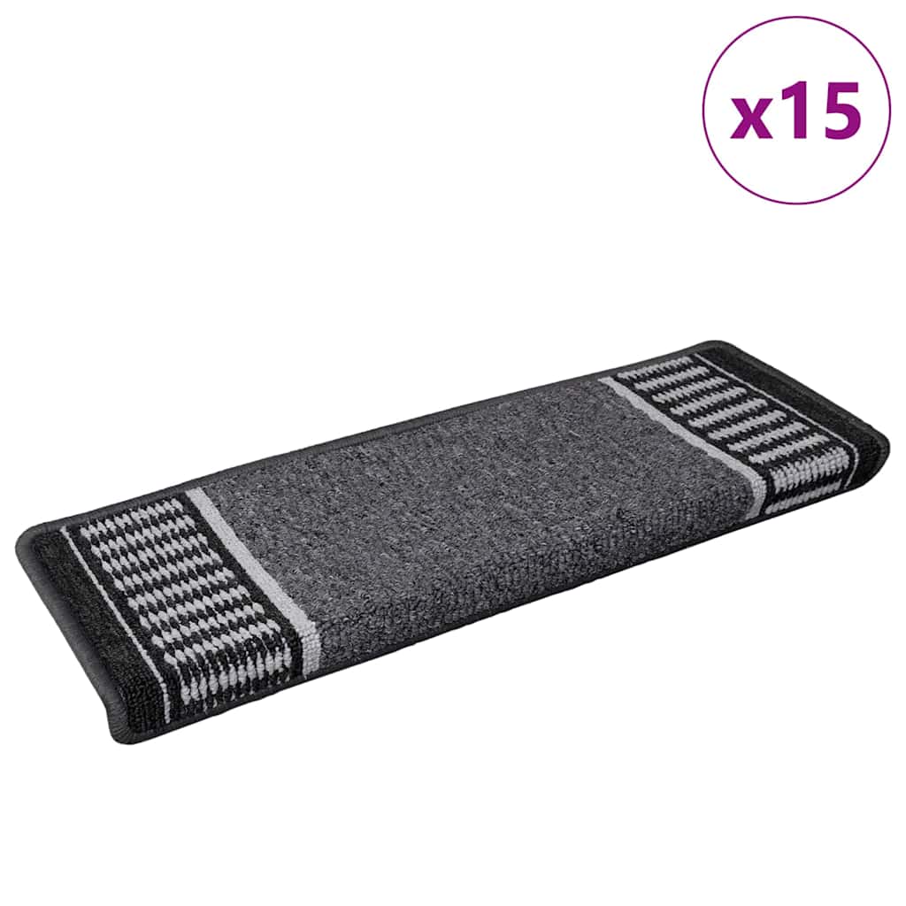 Samoljepljivi stepenasti ulošci 15 pcs Antracit 65 x 21 x 4 cm