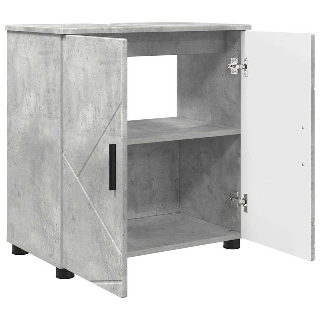 Set namještaja za kupaonicu 3 pcs Beton siva Konstruirano drvo