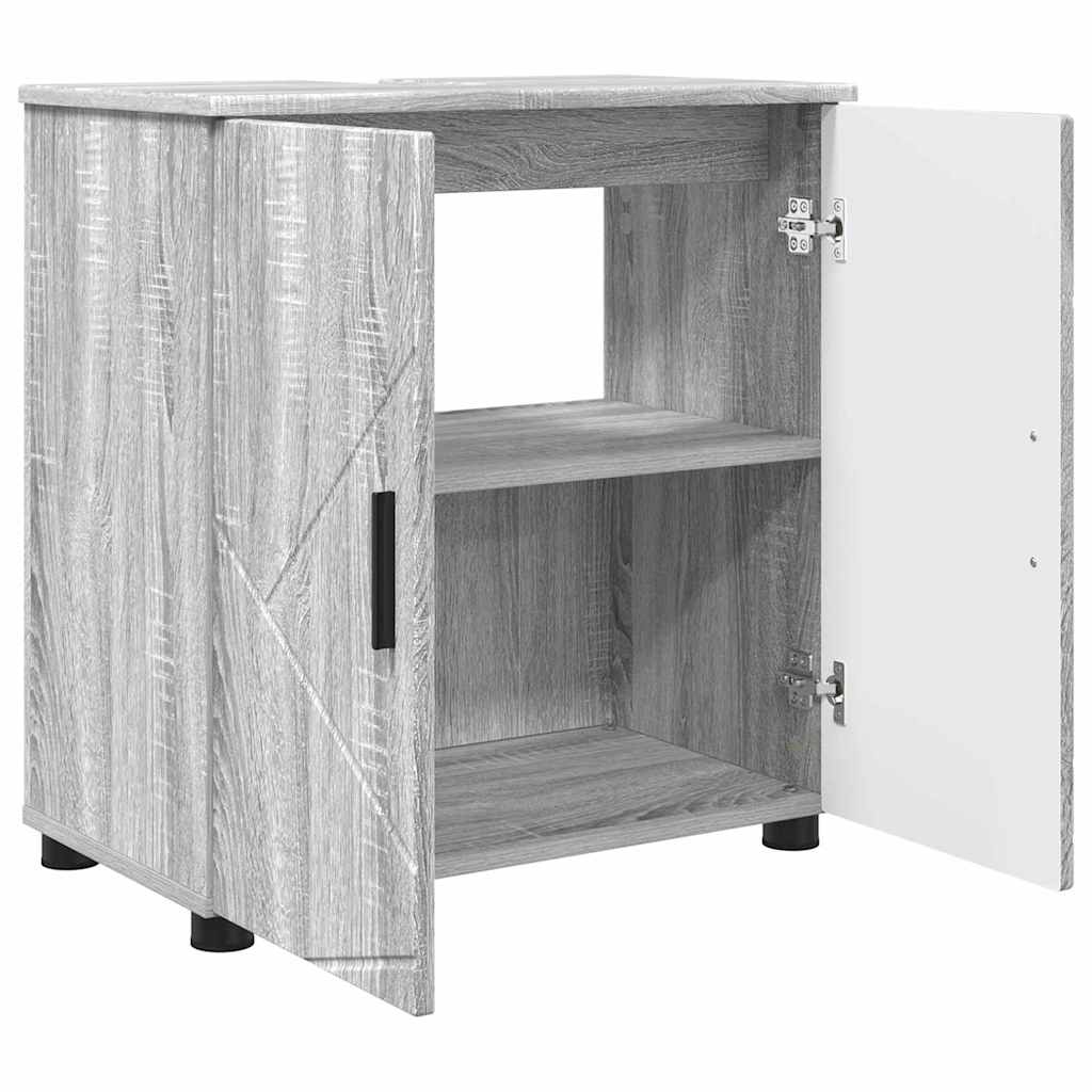 Set namještaja za kupaonicu Zidne s pohranom 3 pcs Siva Sonoma