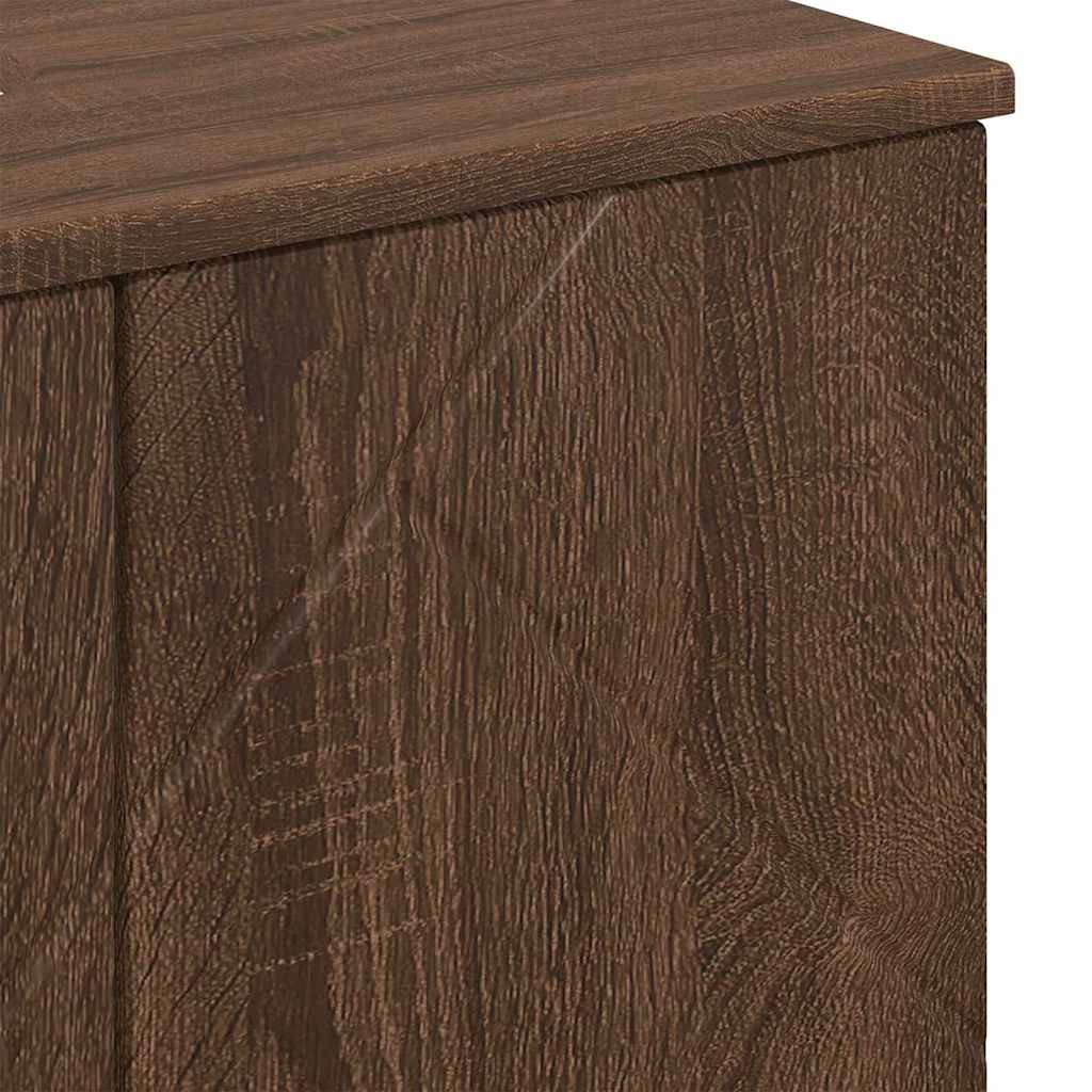 Set namještaja za kupaonicu Zidne s pohranom 3 pcs Smeđi hrast