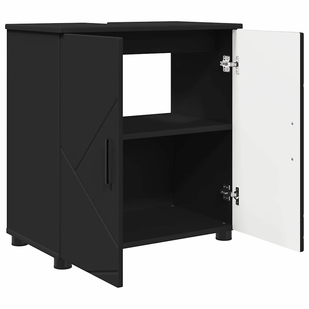 Set namještaja za kupaonicu 3 kom. Crna 61 x 35 x 64 cm