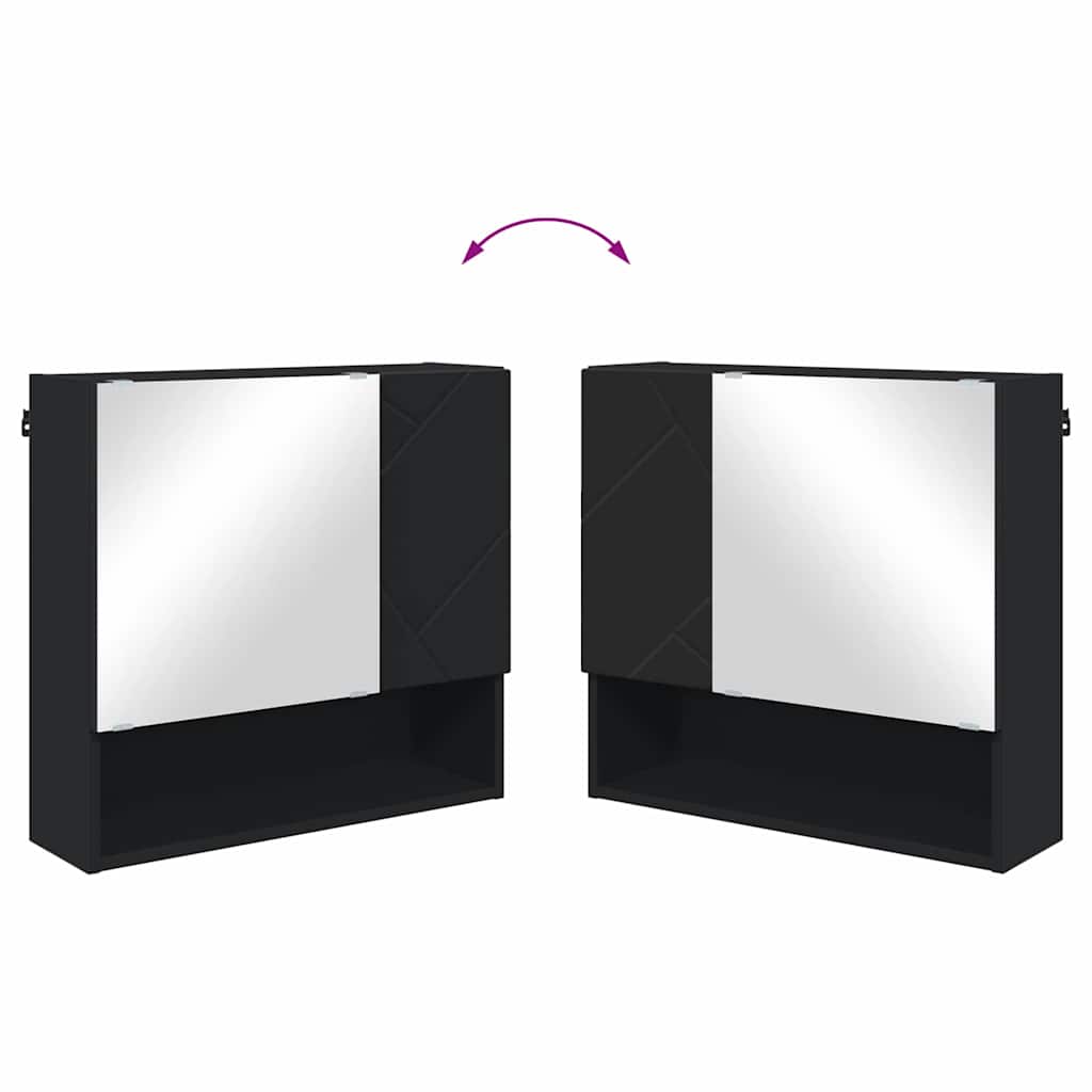 Set namještaja za kupaonicu 3 kom. Crna 61 x 35 x 64 cm
