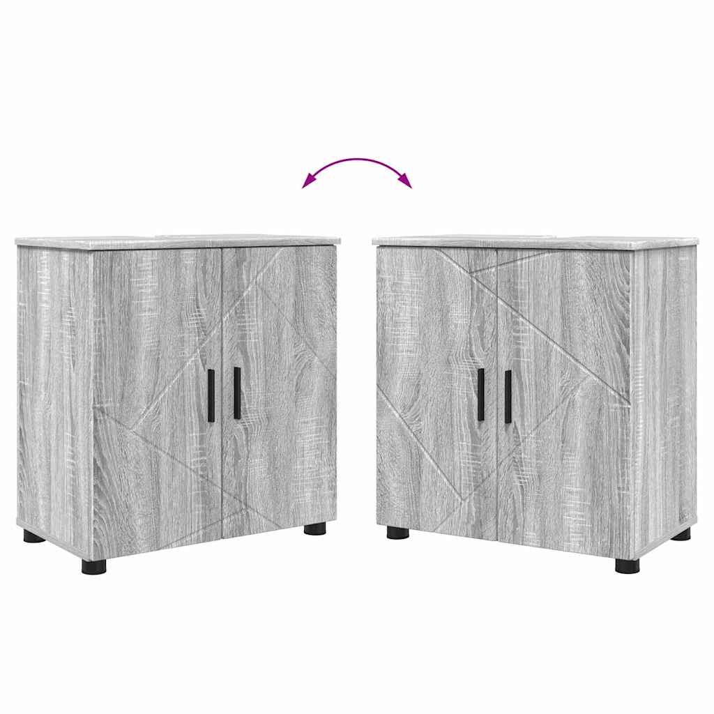 Set namještaja za kupaonicu 4 kom. Siva Sonoma 61 x 35 x 64 cm