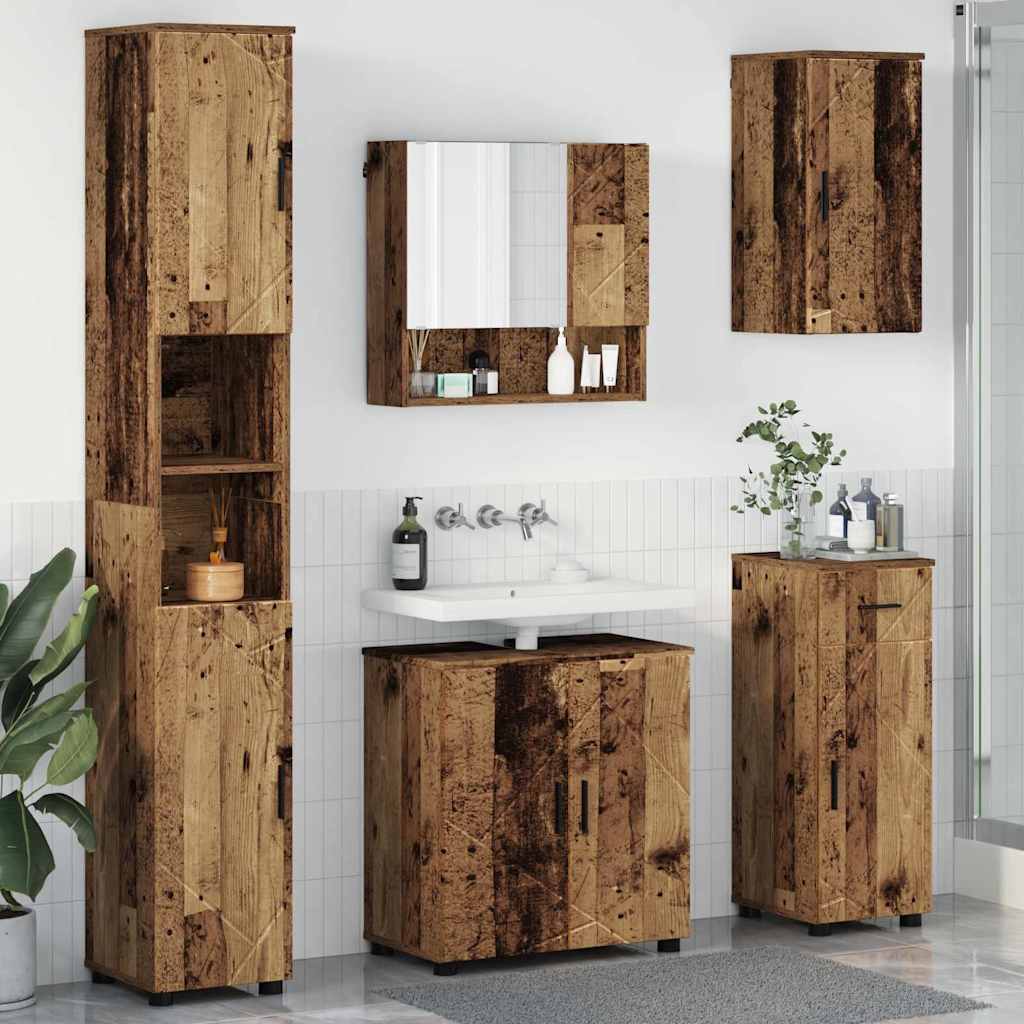 Set namještaja za kupaonicu 5 kom. Staro drvo 61 x 35 x 64 cm