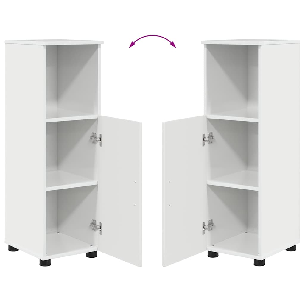 Set namještaja za kupaonicu s ladicama 3 pcs Visoki sjaj bijela