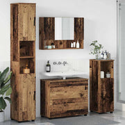 Set namještaja za kupaonicu 4 kom. Staro drvo 35 x 30 x 192 cm