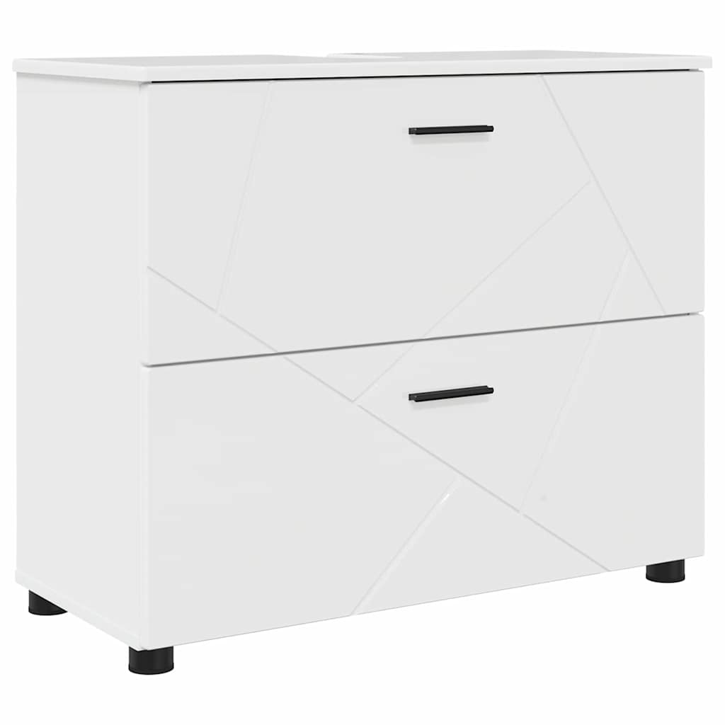 Set namještaja za kupaonicu 5 kom. Visoki sjaj bijela
