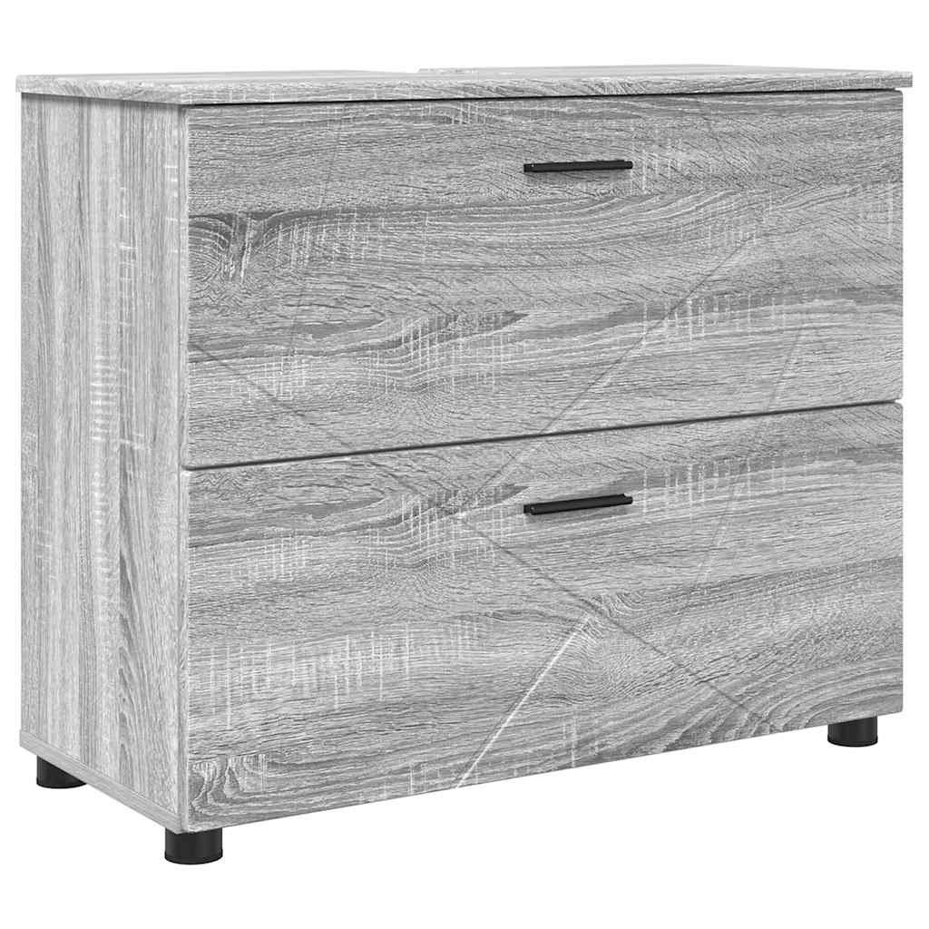 Set namještaja za kupaonicu 5 kom. Siva Sonoma 35 x 30 x 192 cm
