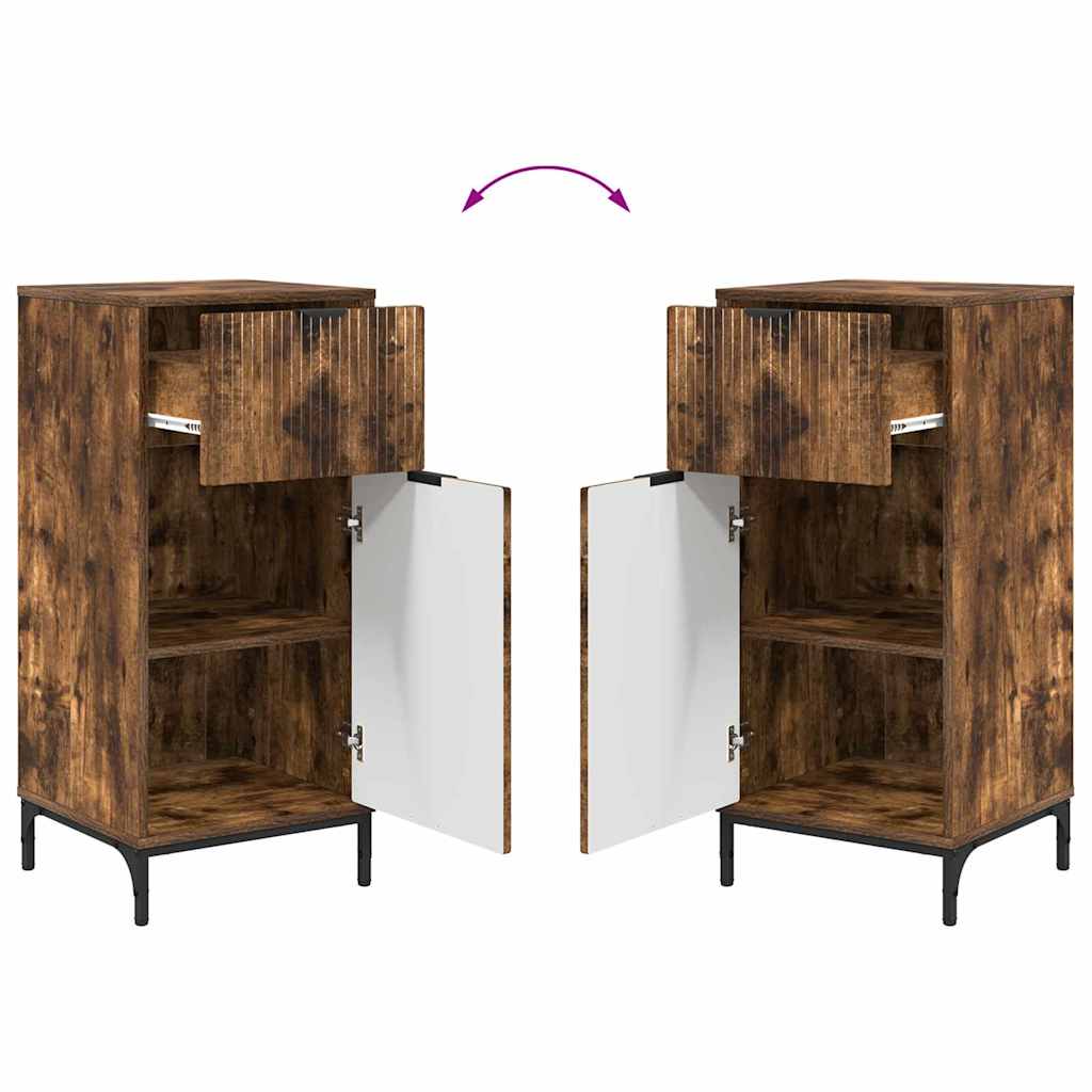 Set namještaja za kupaonicu s ladicama 2 pcs Dimljeni hrast