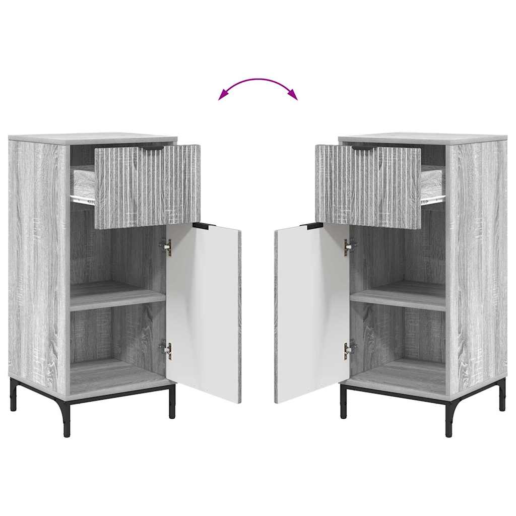 Set namještaja za kupaonicu s ladicama 2 pcs Siva Sonoma