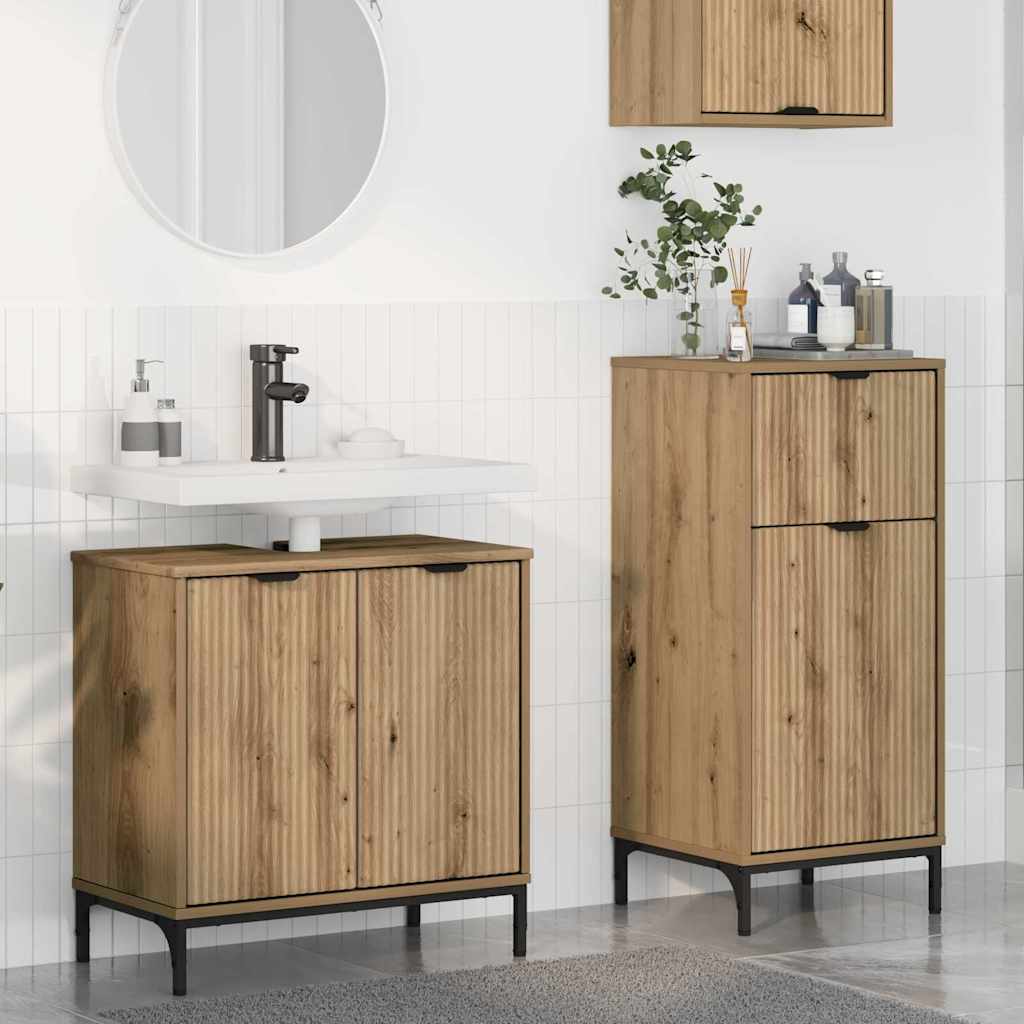 Set namještaja za kupaonicu s ladicama 2 pcs Umjetnički hrast