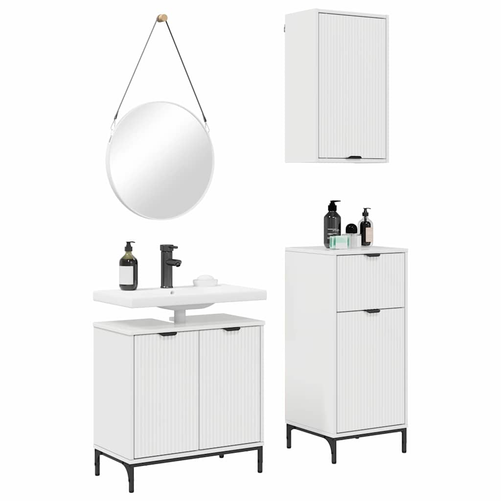 Set namještaja za kupaonicu Zidne 3 pcs Visoko sjajno bijela
