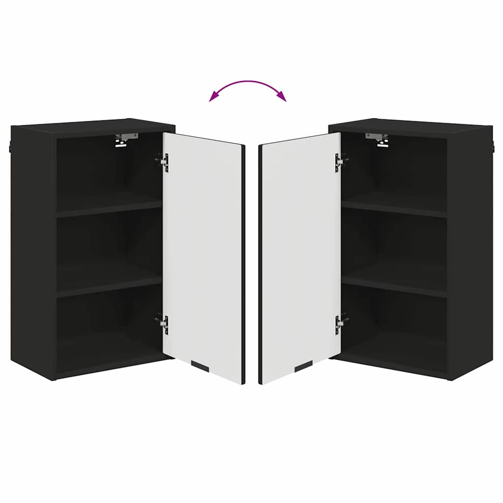 Set namještaja za kupaonicu Zidne Crna Inženjersko drvo, Metal