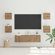Set TV komoda Zidne 6 pcs Umjetnički hrast Konstruirano drvo