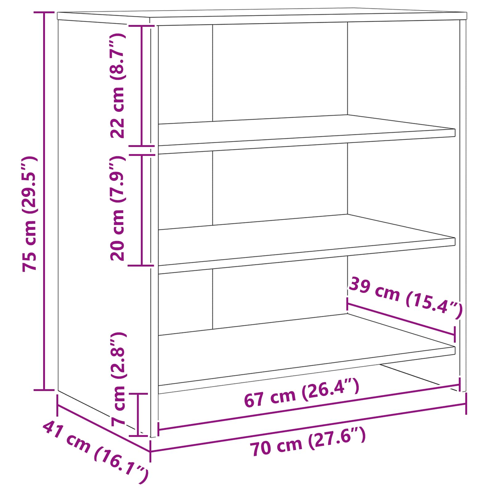 Kreveta 3 pcs Staro drvo 70 x 41 x 75 cm Konstruirano drvo
