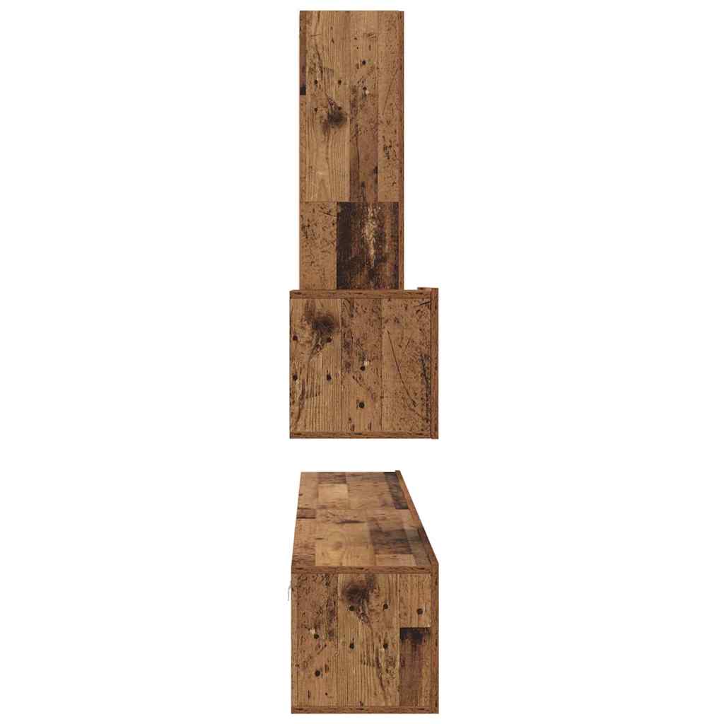TV Kabinet za Zid Zidne 4 pcs Staro drvo Konstruirano drvo