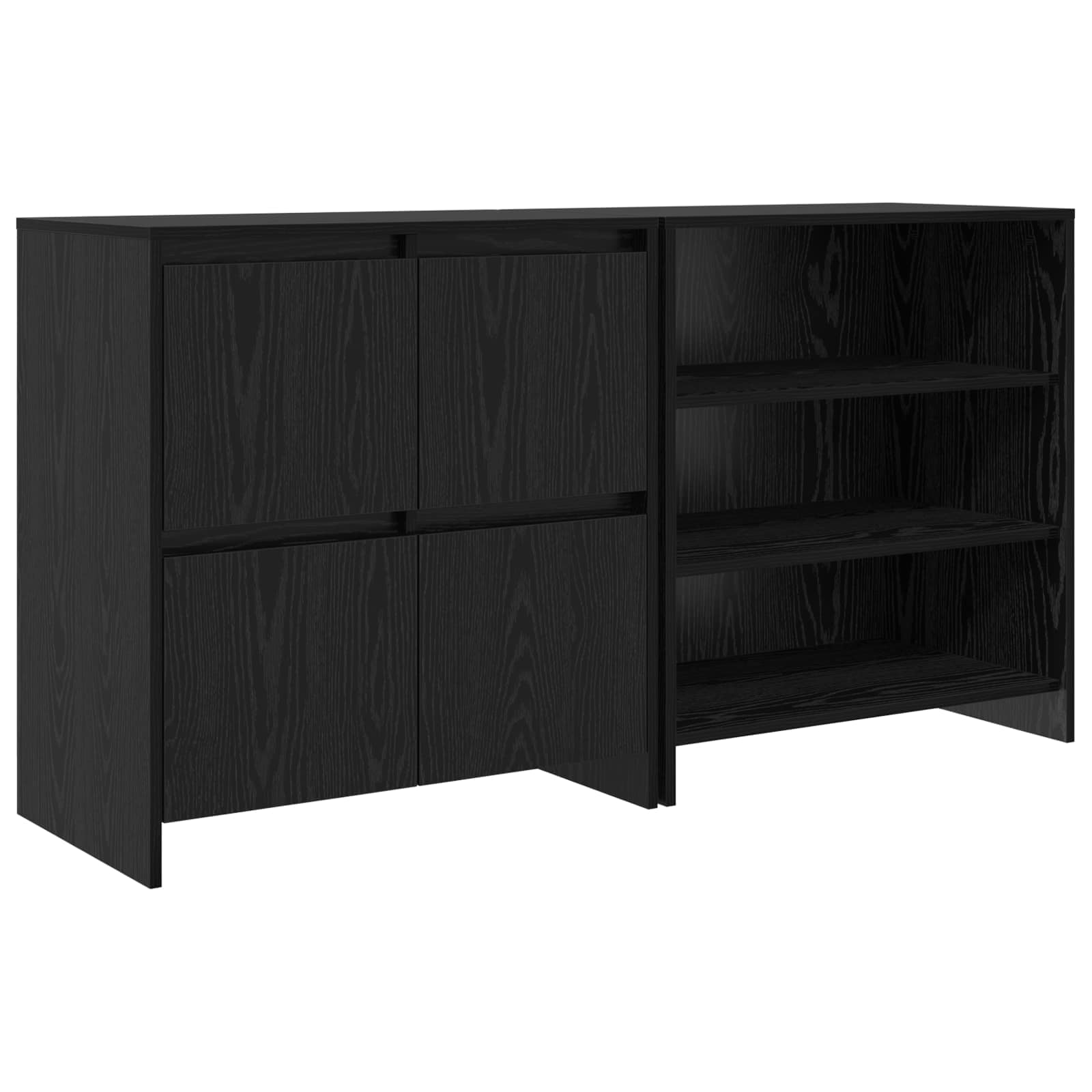 Kreveta 2 pcs Crni hrast 70 x 41 x 75 cm Konstruirano drvo