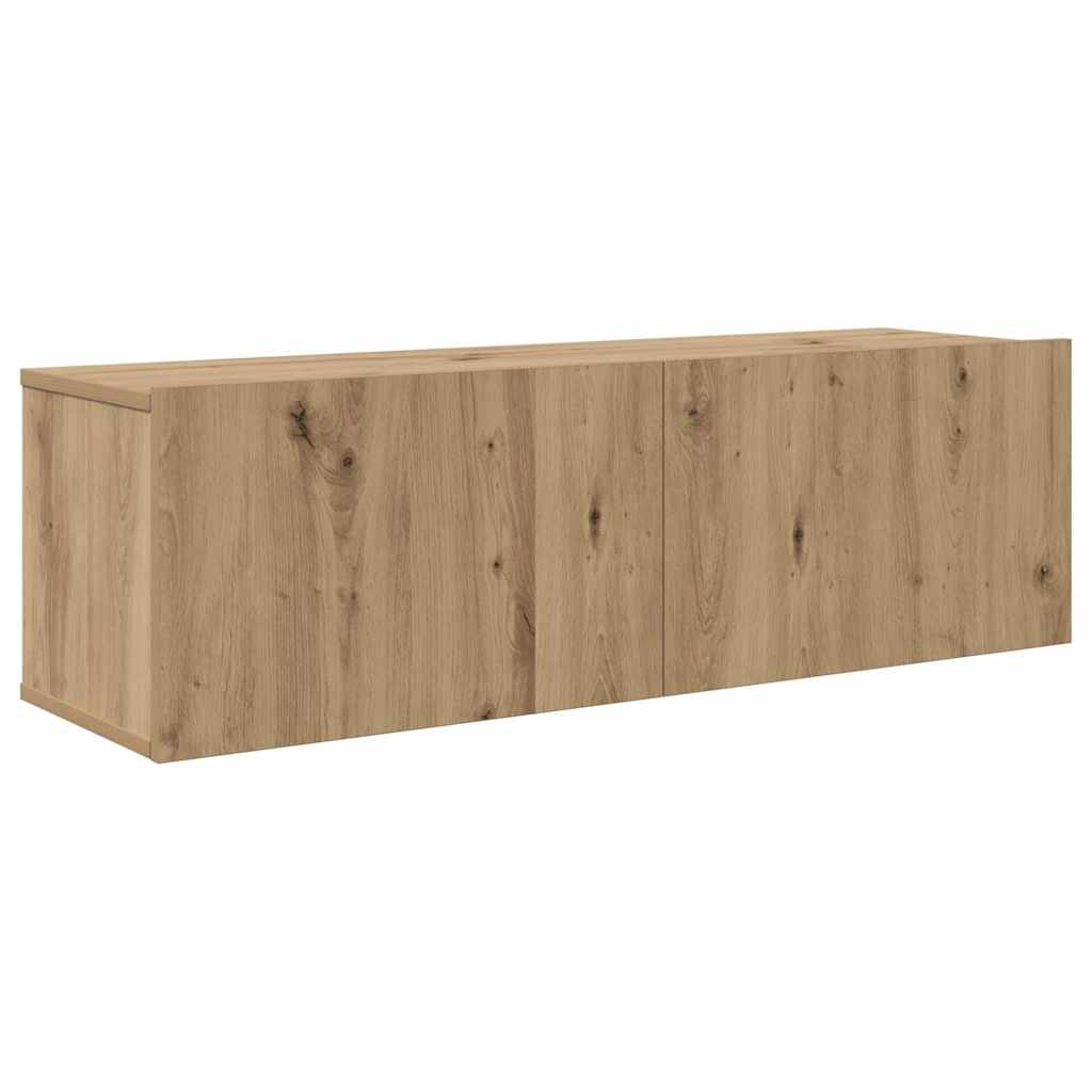 Set TV komoda Zidne 8 pcs Umjetnički hrast Konstruirano drvo