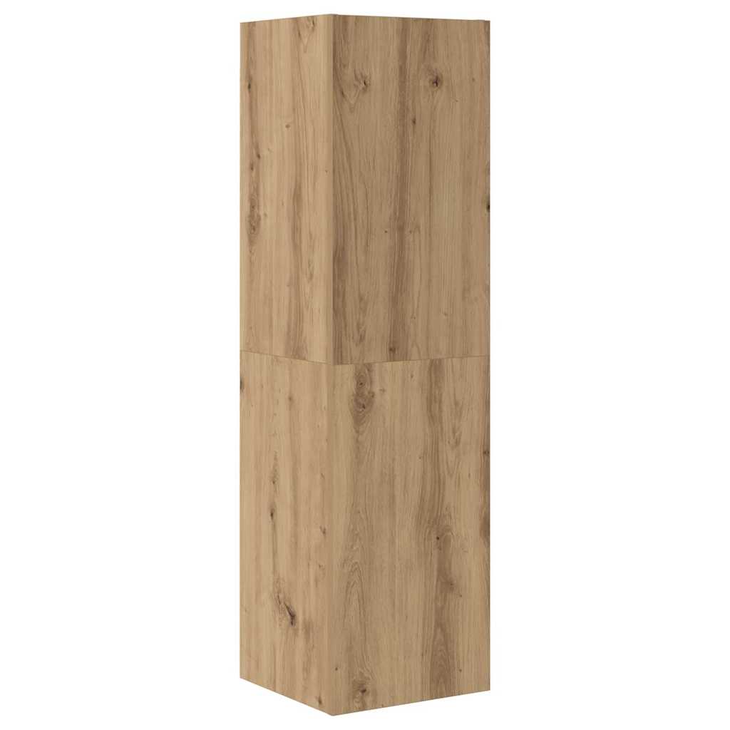 Set TV komoda Zidne 4 pcs Umjetnički hrast Konstruirano drvo