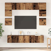 Set TV komoda 8 kom. Staro drvo Konstruirano drvo